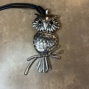Leather Chain Owl Necklace
